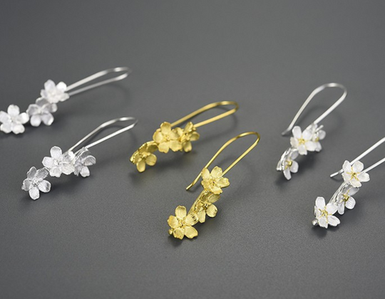 Forget-me-not Blossom Drop Earrings