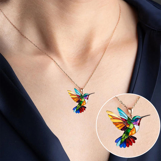 Aurea Beautiful hummingbird Design Necklace