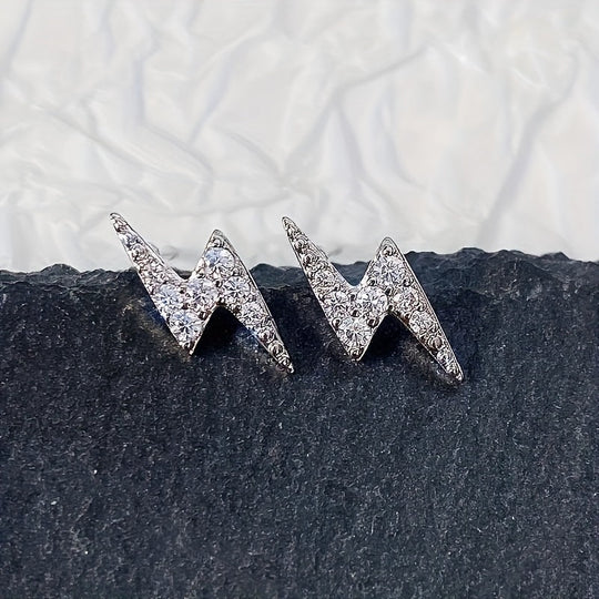 Punk Lightning Holiday Party Earrings