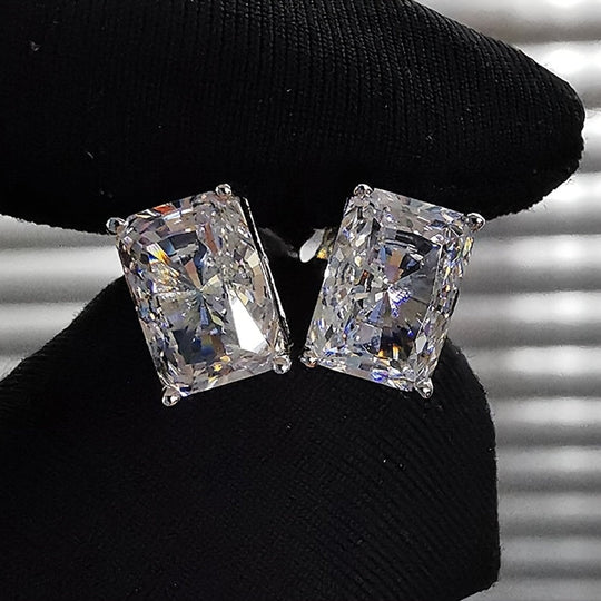 Elegant Square-Cut Zirconia Earrings