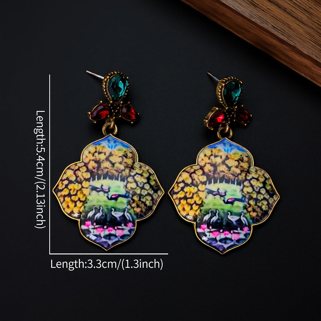 Vintage Enamel Earrings