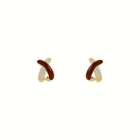 Pair Elegant Hoop Earrings