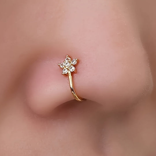 Elegant Floral Nose Ring
