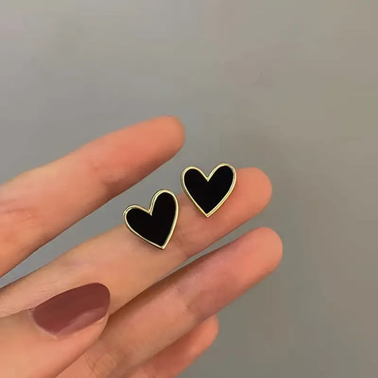 Small Heart-Shaped Stud Earrings