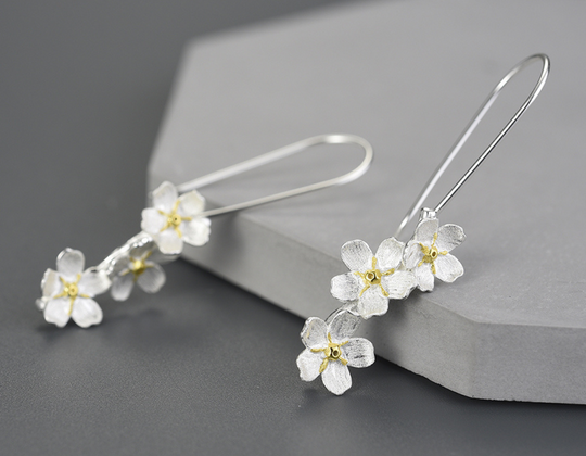 Forget-me-not Blossom Drop Earrings