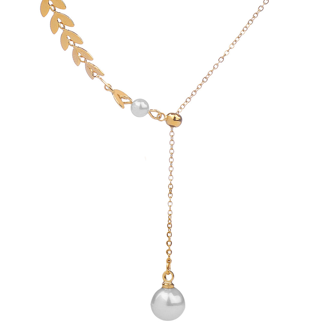 Choker with Design of Leaves Elegant Leaf Charm Choker Necklace