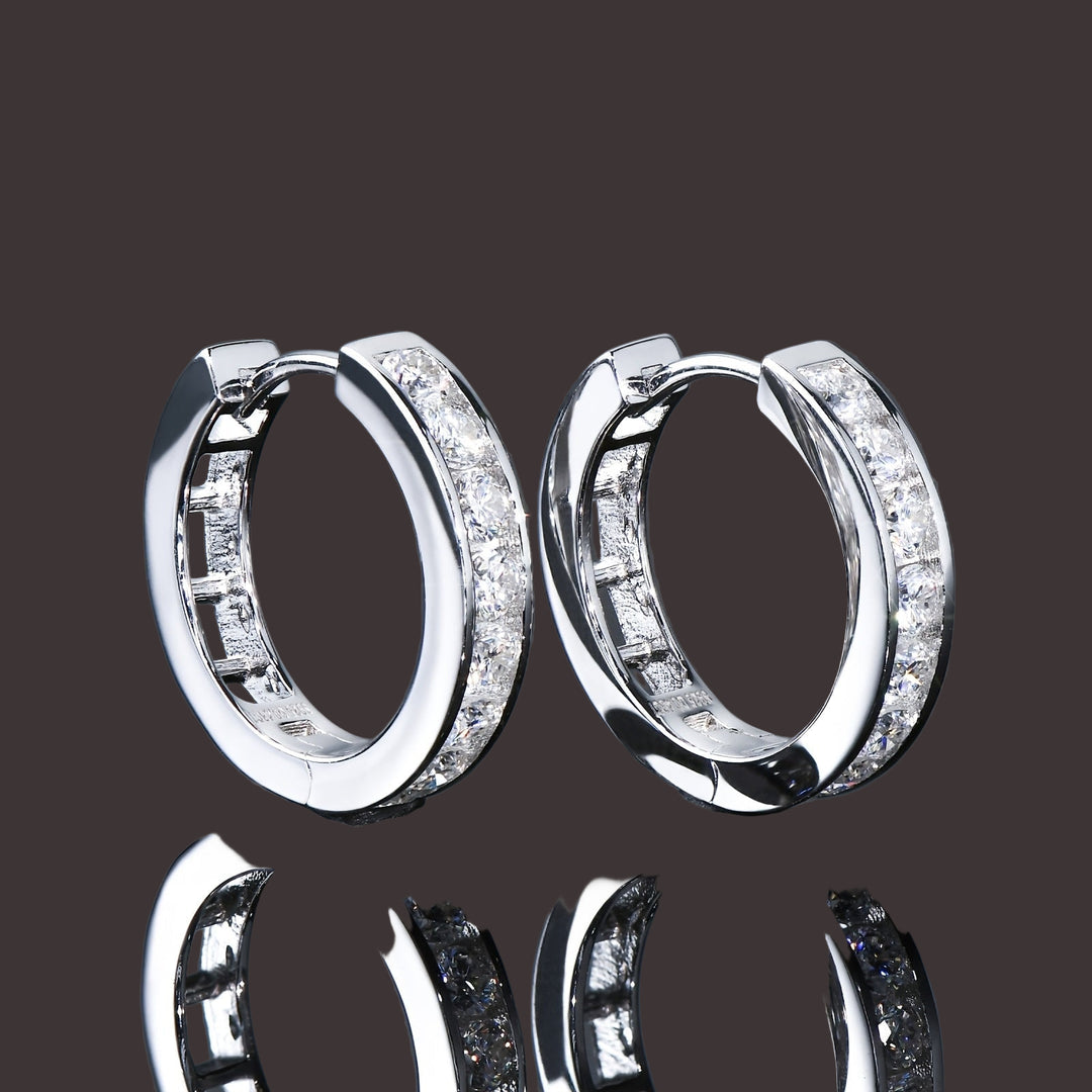 Moissanite Silver Earrings