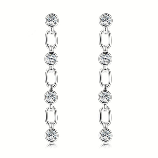 Elegant Moissanite Dangle Earrings