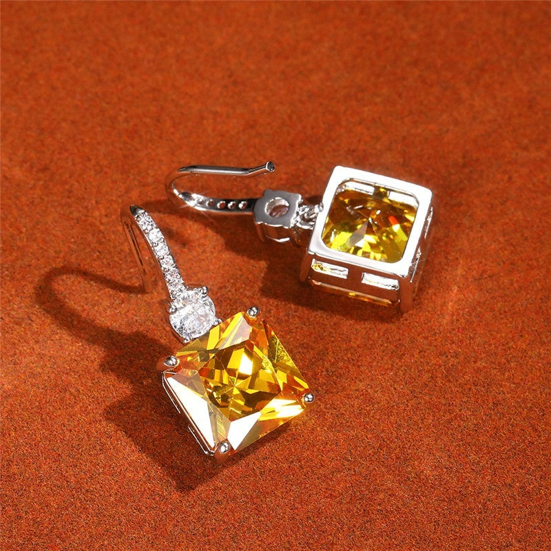 Exquisite Citrine Drop Earrings
