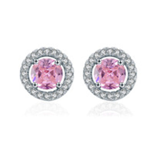 Elegant Round Cubic Zirconia Earrings