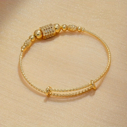 24K Gold Plated Boho Style Bangle