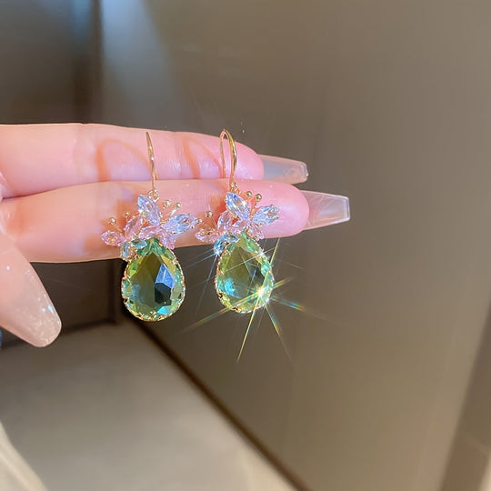 Elegant Flower Drop Dangle Earrings