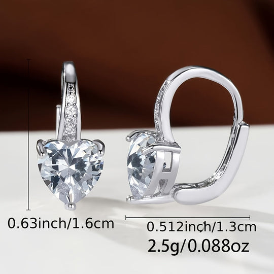 Boho Style Heart-Shaped Hoop Earrings