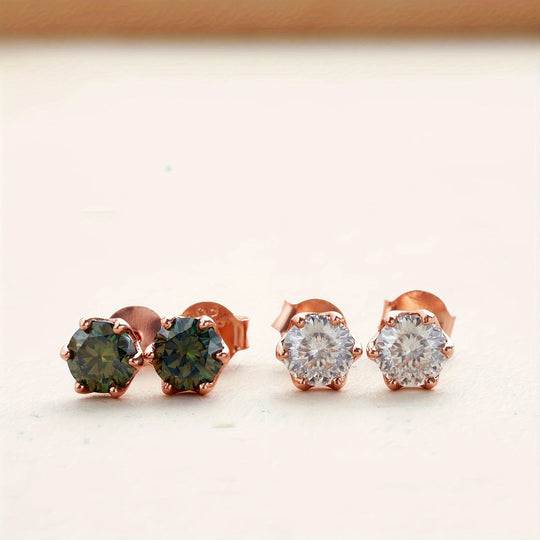 Versatile Moissanite Stud Earrings