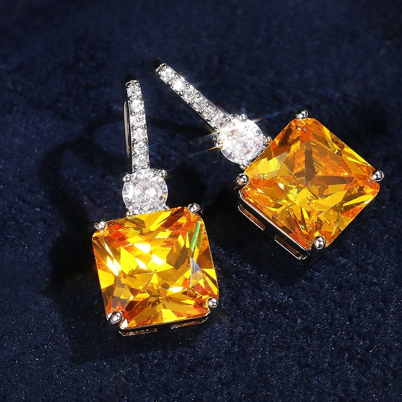 Exquisite Citrine Drop Earrings