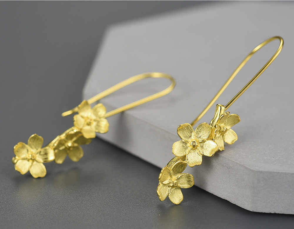 Forget-me-not Blossom Drop Earrings