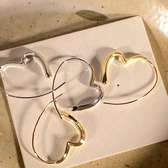 Abstract Heart-Shaped Hoops