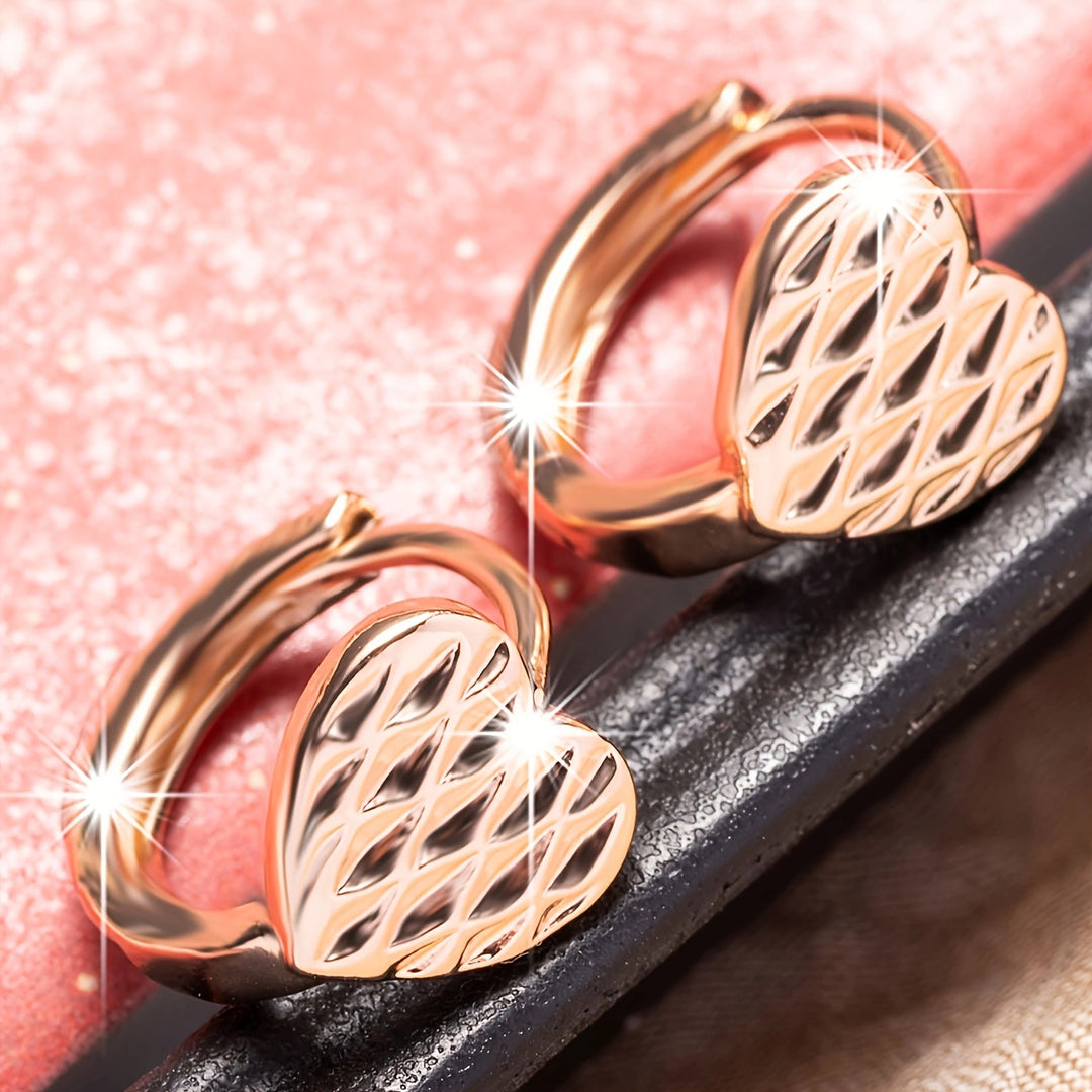 Elegant Heart Hoop Earrings