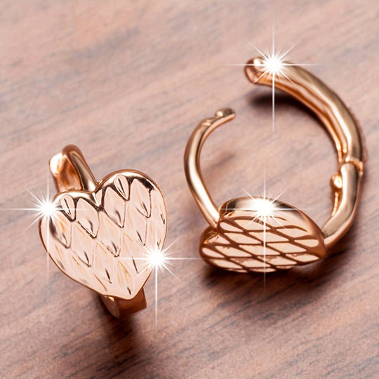 Elegant Heart Hoop Earrings