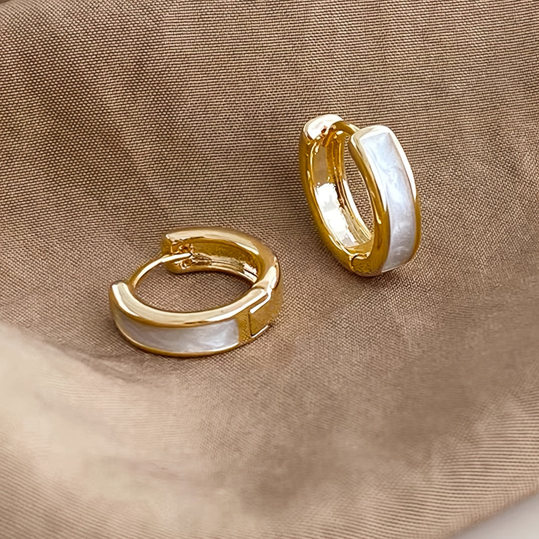 Elegant Minimalist Copper Hoop Earrings