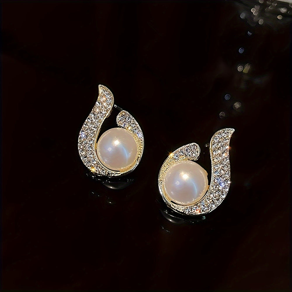 Fashionable French Style Stud Earrings