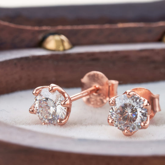Versatile Moissanite Stud Earrings