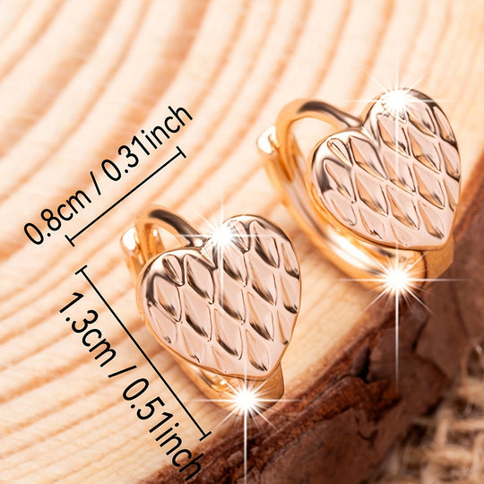 Elegant Heart Hoop Earrings