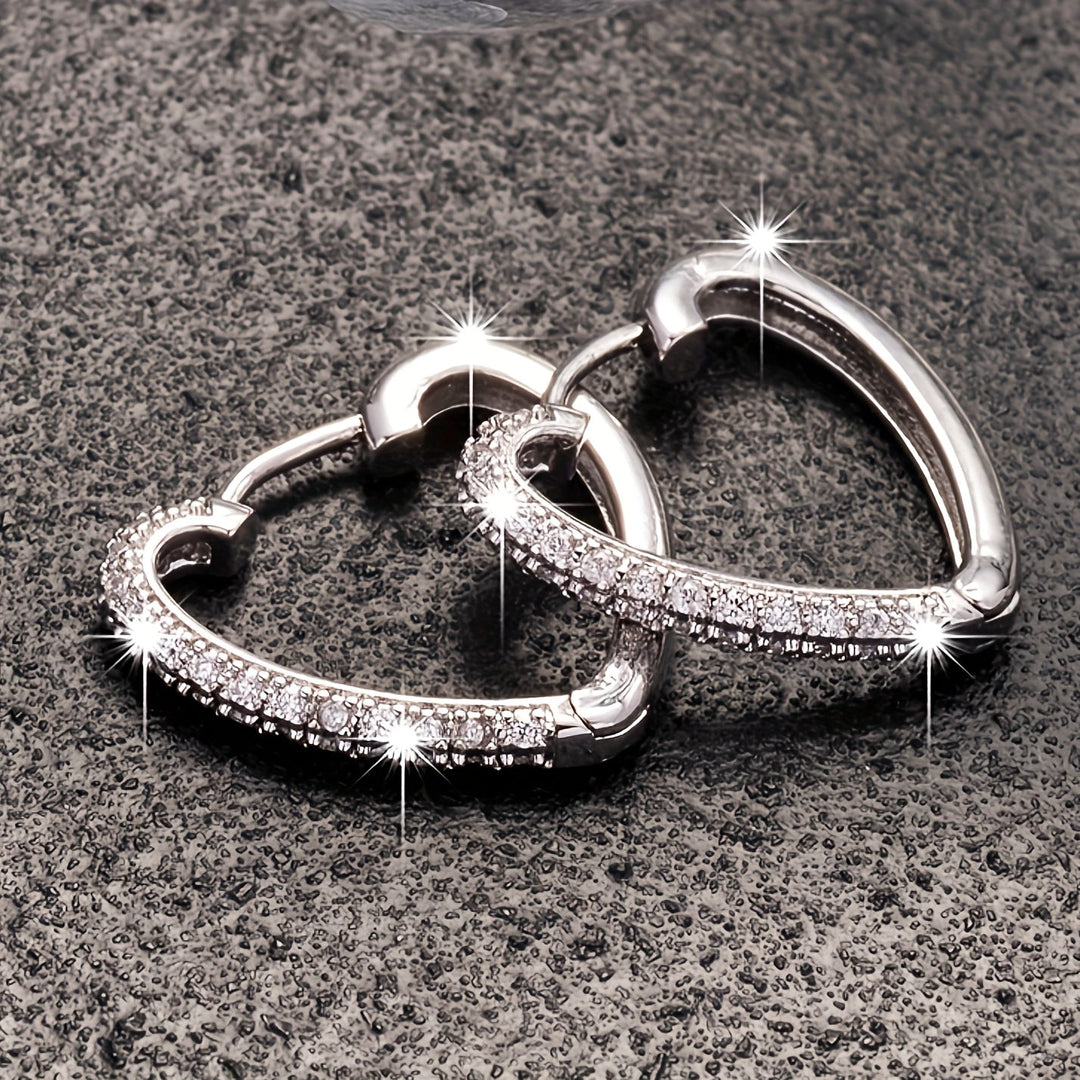 Simple Heart Hoop Earrings