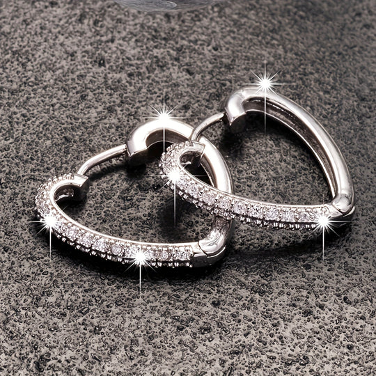 Simple Heart Hoop Earrings