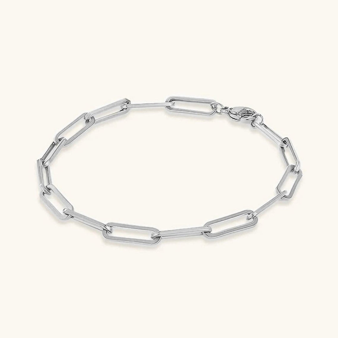 Eloise Sleek Paperclip Gold Bracelet