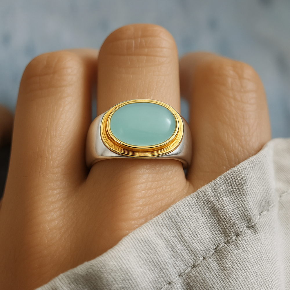 Gabi - Timeless Green Moonstone Ring