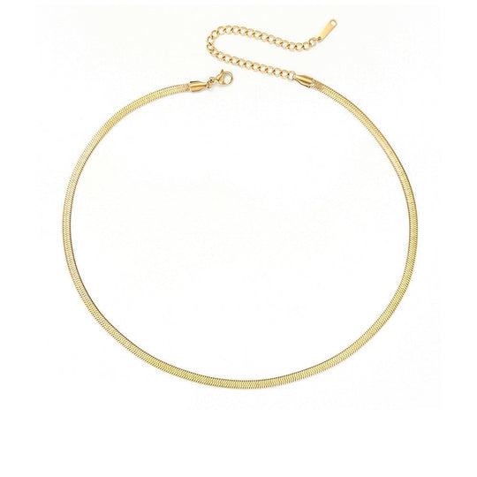 Stella Polished Herringbone Chain Necklace