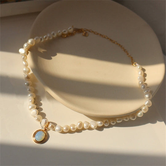 Moonlit Mist Gem Necklace