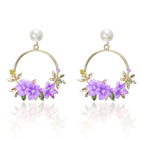 Elegant Gold & Pearl Drop Earrings
