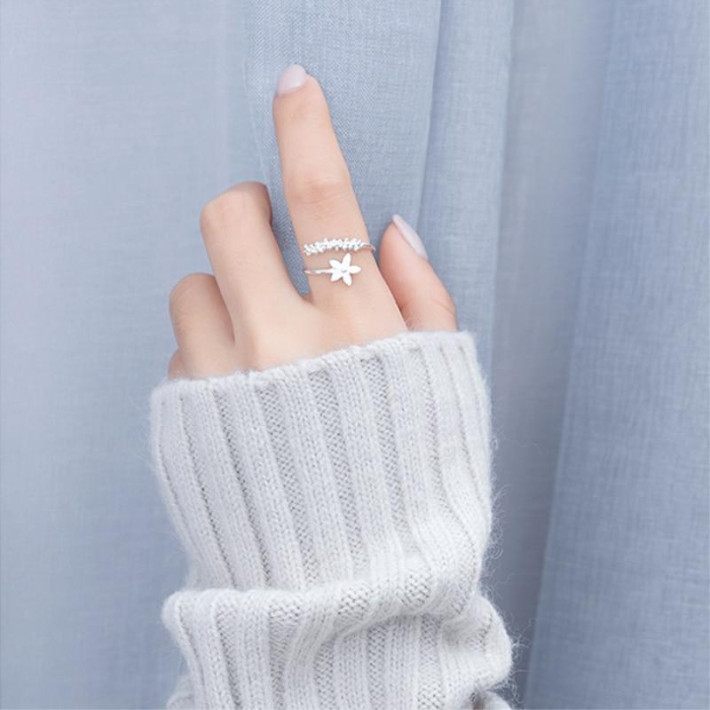 Adjustable Enamel Wildflower Art Ring