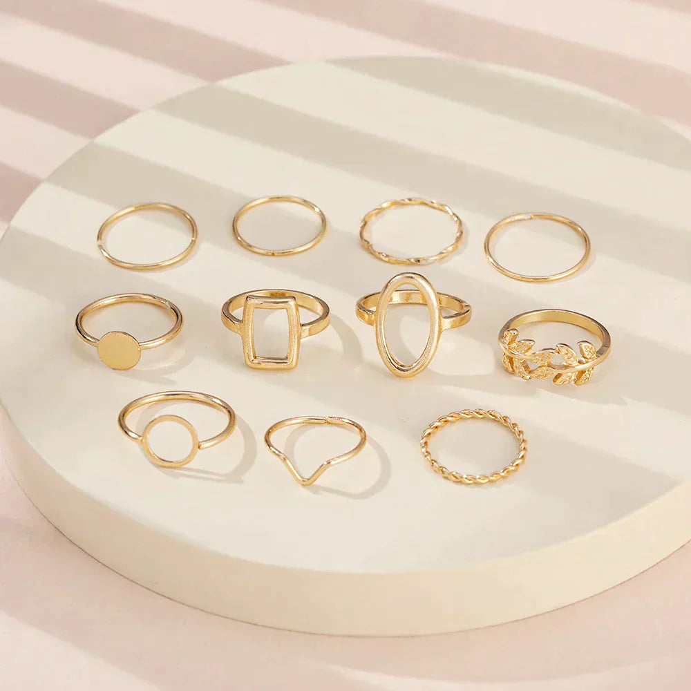 Vintage Silver Ring Set – 11 Pieces