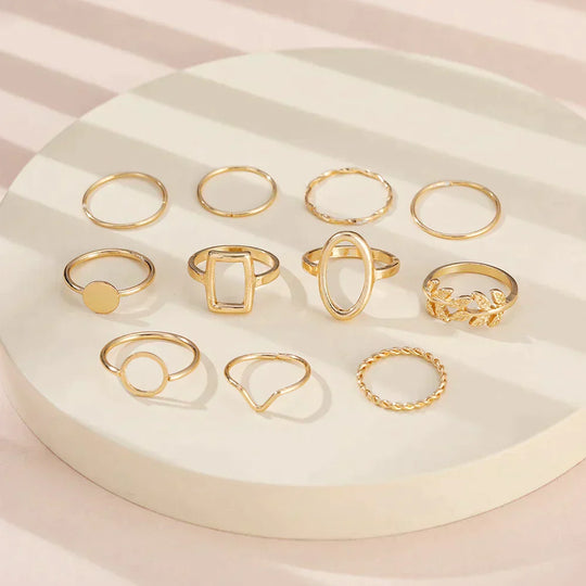 Vintage Silver Ring Set – 11 Pieces