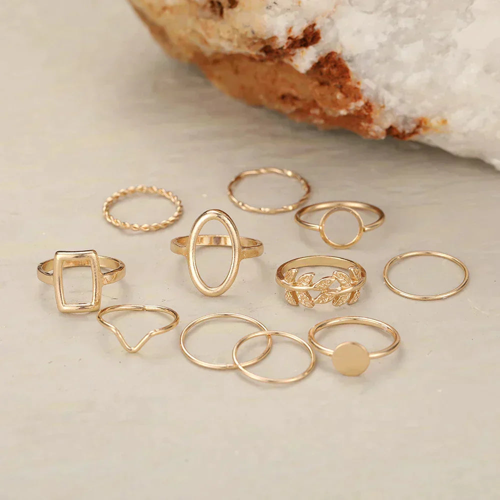 Vintage Silver Ring Set – 11 Pieces