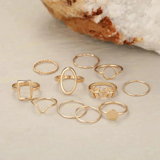 Vintage Silver Ring Set – 11 Pieces