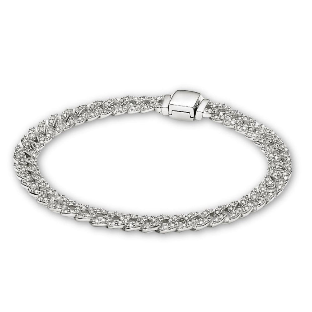 Cuban Link Bracelet with Moissanite