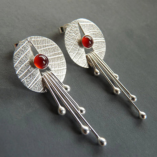 Red Aura Hollow Earrings