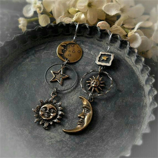 Sun & Moonlight Dangle Earrings