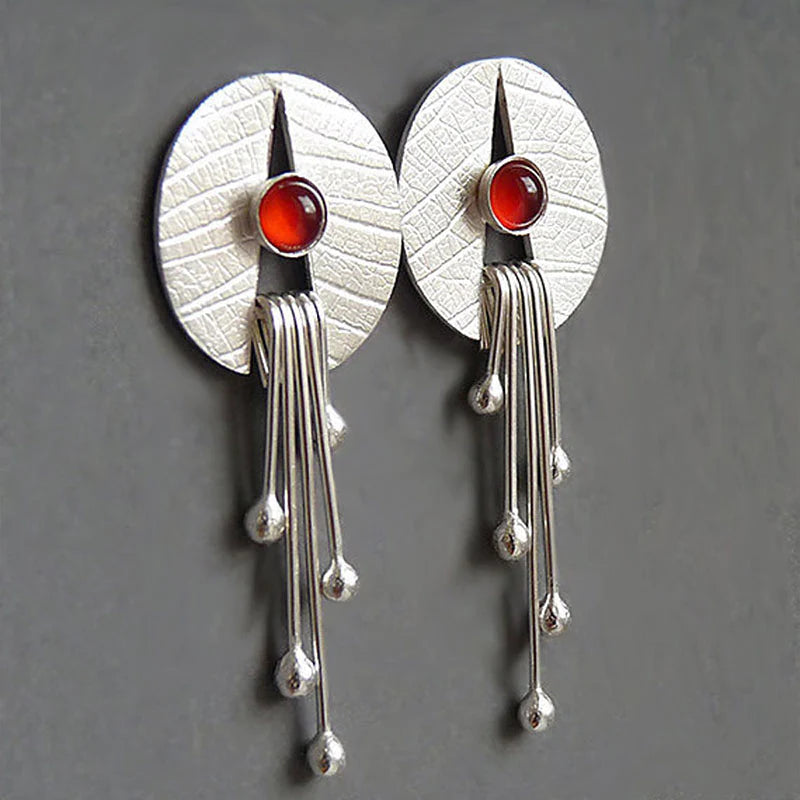 Red Aura Hollow Earrings