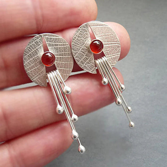 Red Aura Hollow Earrings