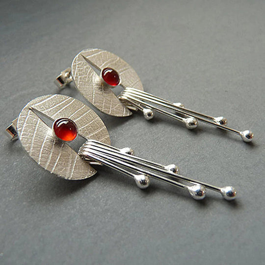 Red Aura Hollow Earrings