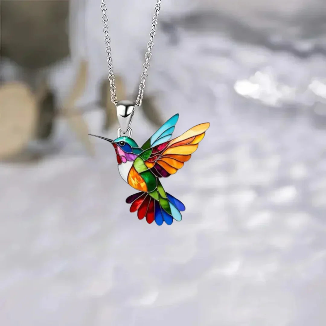 Aurea Beautiful hummingbird Design Necklace