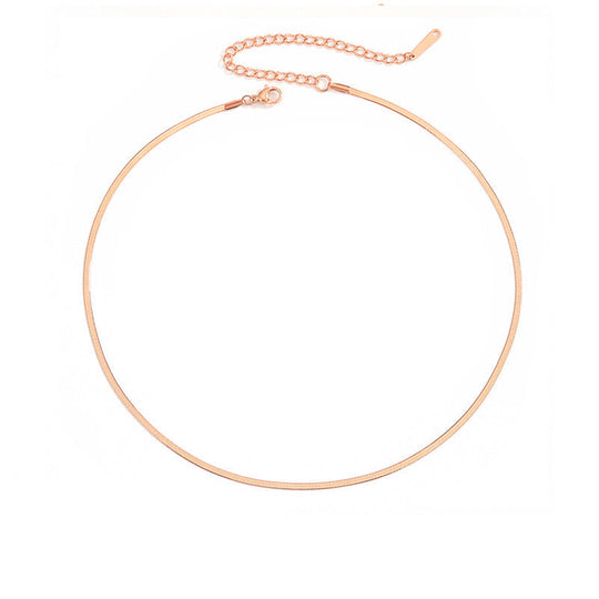 Stella Polished Herringbone Chain Necklace