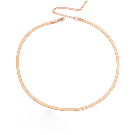 Stella Polished Herringbone Chain Necklace