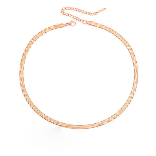 Stella Polished Herringbone Chain Necklace
