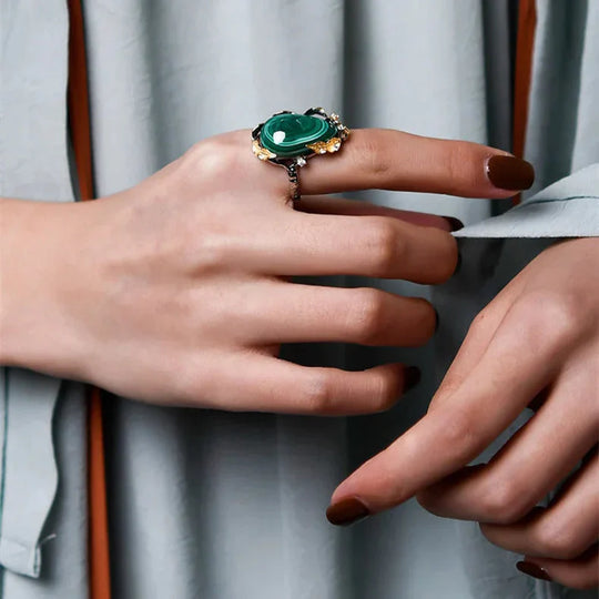 Mystic Gemstone Drop Ring